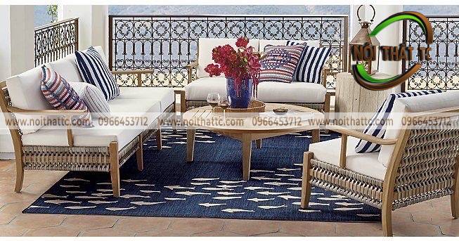 Sofa mây nhựa SF047 bền đẹp uy tín