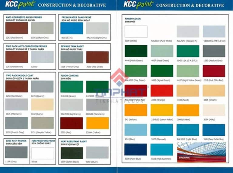 Sơn epoxy kcc có những mà nào