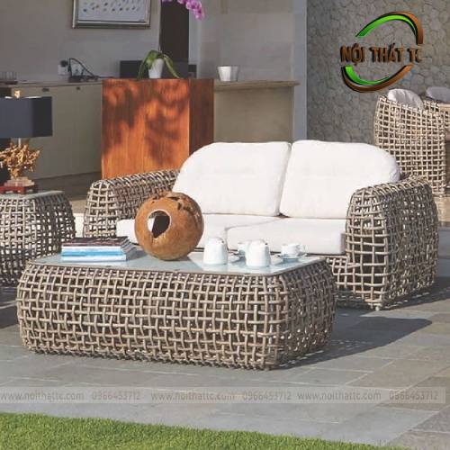 Sofa mây nhựa SF043 sang trọng