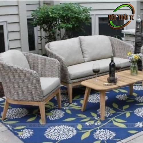 Sofa mây nhựa SF045 cao cấp sang trọng