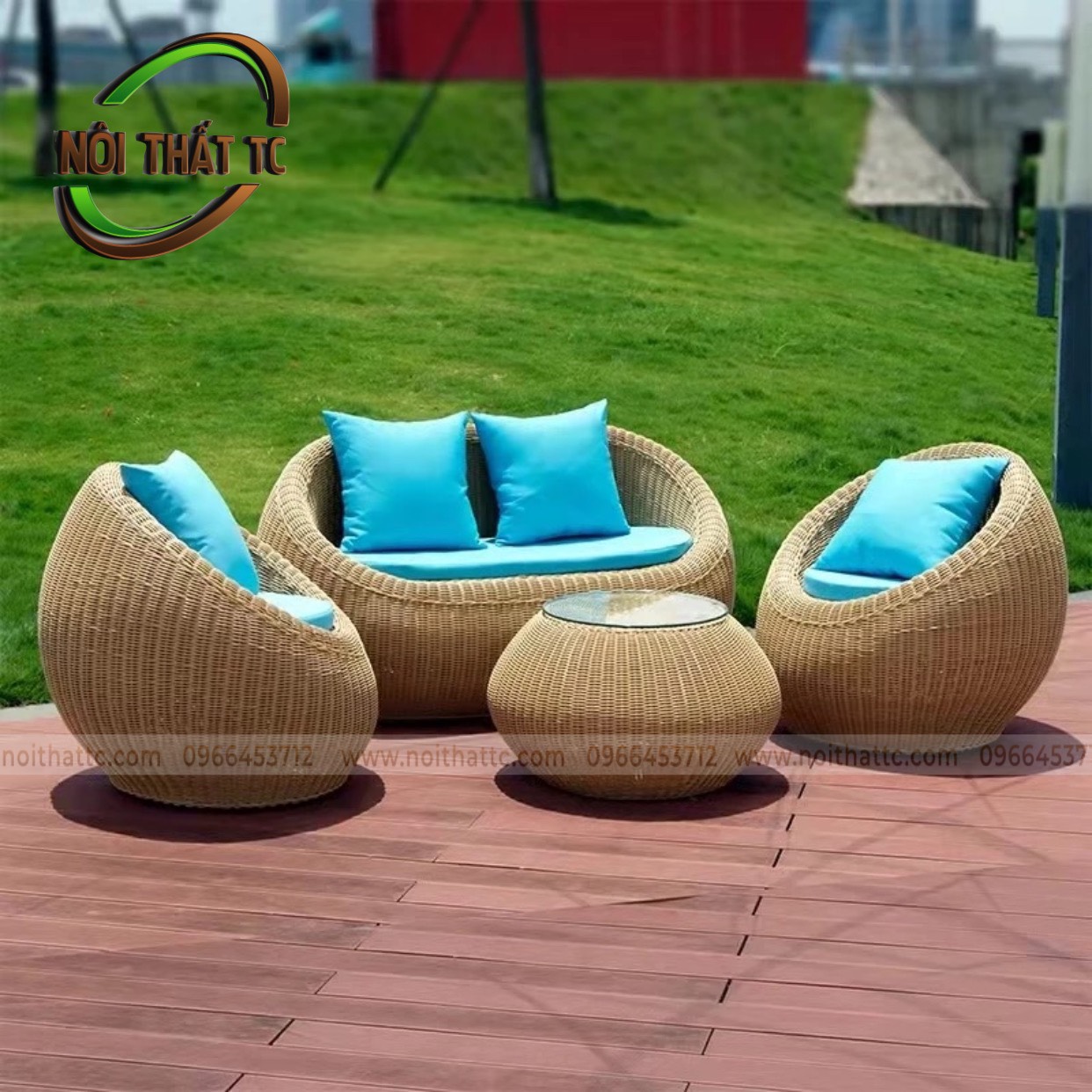 Ghế mây nhựa hình trứng giá rẻ, chính hãng