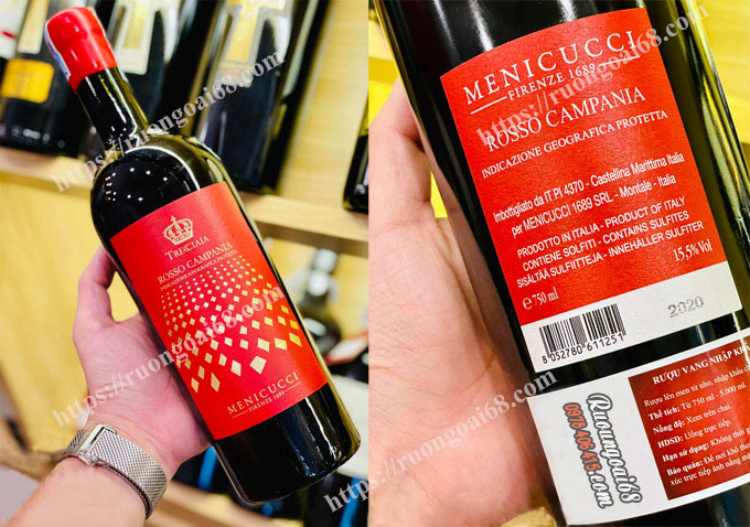 Rượu Vang Menicucci Rosso Campania chất lượng cao