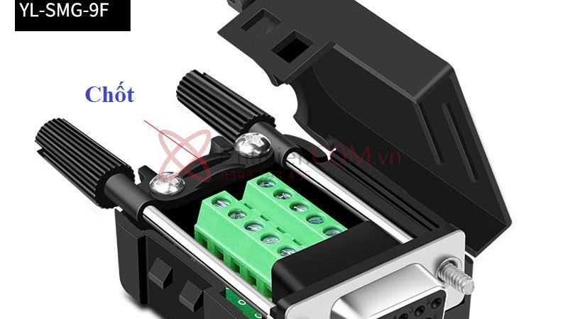 Đầu DB9 RS232 Không Hàn Chân Cái, Chân Đực